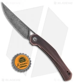 CIVIVI Lazar Liner Lock Knife Black Hand Rubbed Copper (3.1" Damascus) -Knife Shop CIVIVI Lazar LL Black Hand Rubbed Copper C20013 DS1 BHQ 135072 jr bottlecap