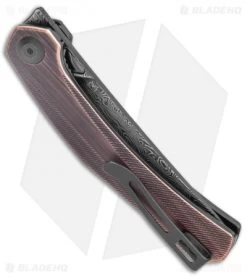 CIVIVI Lazar Liner Lock Knife Black Hand Rubbed Copper (3.1" Damascus) -Knife Shop CIVIVI Lazar LL Black Hand Rubbed Copper C20013 DS1 BHQ 135072 jr side