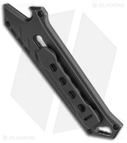 CIVIVI Mandate Black Titanium Utility Knife (9Cr18MoV + Damascus) -Knife Shop CIVIVI Mandate Black Ti Utility Knife BHQ 113200 jr side