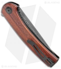 CIVIVI Mini Asticus Liner Lock Knife Cuibourtia Wood (3.25" Damascus) -Knife Shop CIVIVI Mini Asticus LL Cuibourtia Wood Damascus BHQ 134069 jr side