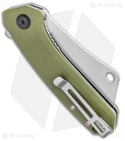 CIVIVI Mini Mastodon Liner Lock Knife OD Green G-10 (3" Stonewash) -Knife Shop CIVIVI Mini Mastodon Liner Lock Knife OD Green G 10 3 Stonewash C2011A BHQ 115277 LS Side