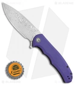 CIVIVI Praxis Flipper Liner Lock Knife Purple G-10 (3.75" Damascus) -Knife Shop CIVIVI Praxis Flipper Liner Lock Knife Purple G 10 3.75 Damascus C803DS 2 BHQ 112173 LS Bottlecap
