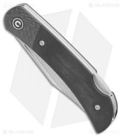 CIVIVI Rustic Gent Lock Back Knife Black G10/CF (2.97" Damascus) C914DS-1 -Knife Shop CIVIVI Rustic Gent LB Black G 10 CF Damascus C914DS 1 BHQ 109015 jr spine