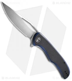 CIVIVI Shredder Liner Lock Knife Black/Blue Layered G-10 (3.7" Satin D2) C912A
