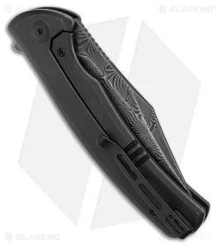 CIVIVI Sinisys Frame Lock Knife Twill CF/Steel (3.7" Damascus) C20039-DS1 -Knife Shop CIVIVI Sinisys FL Twill CF Steel Damascus BHQ 174428 jr side