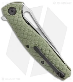 CIVIVI Wyvern Folding Flipper Knife OD Green FRN (3.5" Satin) C902A -Knife Shop CIVIVI Wyvern Folding Flipper Knife OD Green FRN 3.5 Satin C902A BHQ 93884 LS Side