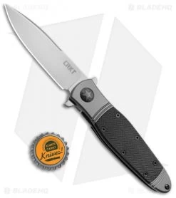 CRKT Bombastic Frame Lock Knife Black GFN (3.3" Satin) K340KXP -Knife Shop CRKT Bombastic Black GFN K340KXP BHQ 51846 jr bottlecap 2