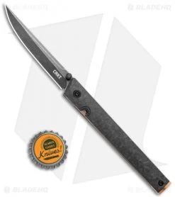 CRKT CEO Liner Lock Knife Shred Carbon Fiber (3.1" Black SW) BHQ Exclusive -Knife Shop CRKT CEO LL Shred CF Black SW 7096CMD2 BHQ 116588 jr bottlecap
