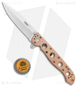 CRKT Carson M16-03BS Frame Lock Knife Bronze Stainless Steel (3.6" Satin) -Knife Shop CRKT Carson M16 03BS FL SS Satin BHQ 119388 jr bottlecap