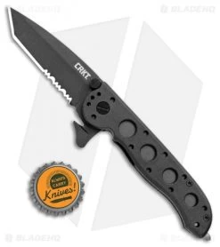 CRKT Carson M16-12ZLEK Tanto Flipper Knife Zytel (3" Black Serr) -Knife Shop CRKT Carson M16 12ZLEK Tanto Zytel Black Serr BHQ 9882 jr bottlecap
