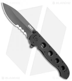 CRKT Carson M21-14G Big Dog Flipper Knife Black G-10 (3.875" Black Serr)