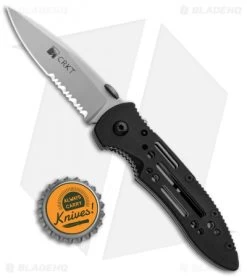 CRKT Crawford Point Guard Liner Lock Knife (3.5" Bead Blast Serr) 6762 -Knife Shop CRKT Crawford PG LL BB Serr 6762 BHQ 87727 jr bottlecap