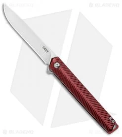 CRKT Ken Onion Stylus Spring Assisted Flipper Knife Maroon (3.1" Satin) K820BXP