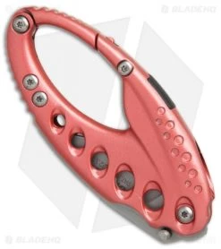 CRKT Lumabiner Pink Liner Lock Knife W/ L.E.D Light (1.6" Bead Blast) -Knife Shop CRKT Lumabiner Pink LED light bb BHQ 69069 er side