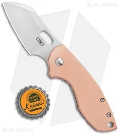 CRKT Pilar Frame Lock Knife Stainless Steel/Copper (2.4" Satin) 5311CU -Knife Shop CRKT Pilar FL SS Copper Satin 5311CU BHQ 103633 jr bottlecap