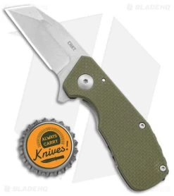 CRKT Razelcliffe Frame Lock Knife OD Green G-10 (2.4" Satin) -Knife Shop CRKT Razelcliffe OD Green G 10 SW BHQ 140697 jr bottlecap