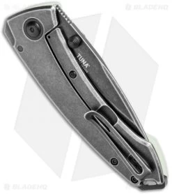 CRKT Tuna Frame Lock Blade HQ Exclusive Knife Natural G-10 (3.25" Smokewash D2) -Knife Shop CRKT Tuna FL Natural G 10 Smokewash 2520JKD2 BHQ 114002 jr side