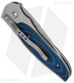 CRKT Viele Wasp Liner Lock Knife Black/Blue G-10 (2.8" Bead Blast) 8002 -Knife Shop CRKT Viele Wasp LL Black Blue G 10 BB 8002 BHQ 87016 jr side
