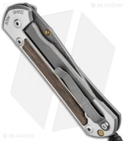 Chris Reeve Large Sebenza 21 Knife W/ Bog Oak Inlays (3.6" Basketweave Dam) -Knife Shop Chris Reeve Knives Large Sebenza 21 Bog Oak Inlays Basketweave Damascus L21 1084 BHQ 87899 jr side