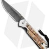 Chris Reeve Large Sebenza 21 Knife W/ Spalted Beech Inlays (3.625" Ladder Dam) -Knife Shop Chris Reeve Knives Large Sebenza 21 Spalted Beech Inlays Ladder Damascus L21 1166 BHQ 87895 jr