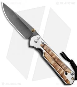 Chris Reeve Large Sebenza 21 Knife W/ Spalted Beech Inlays (3.625" Ladder Dam)