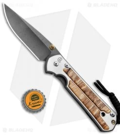 Chris Reeve Large Sebenza 21 Knife W/ Spalted Beech Inlays (3.625" Ladder Dam) -Knife Shop Chris Reeve Knives Large Sebenza 21 Spalted Beech Inlays Ladder Damascus L21 1166 BHQ 87895 jr bottlecap