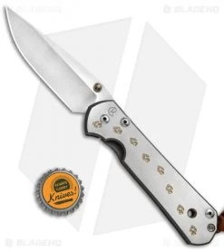 Chris Reeve Large Sebenza 21 Knife CGG Gold Paw Prints (3.625" Satin) *Used* -Knife Shop Chris Reeve Large Sebenza 21 Gold Paw Prints BHQ 70979 jr bottlecap