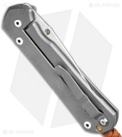 Chris Reeve Large Sebenza 21 Knife CGG Gold Paw Prints (3.625" Satin) *Used* -Knife Shop Chris Reeve Large Sebenza 21 Gold Paw Prints BHQ 70979 jr side