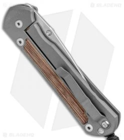 Chris Reeve Large Sebenza 21 Knife W/ Natural Micarta Inlays (3.625" Satin) -Knife Shop Chris Reeve Large Sebenza 21 Knife Natural Micarta Inlays Satin L21 1262 BHQ 101704 jr side