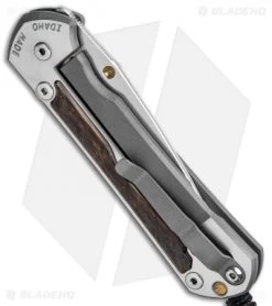 Chris Reeve Large Sebenza 31 MagnaCut Frame Lock Knife Bog Oak (3.625" SW) -Knife Shop Chris Reeve Large Sebenza 31 Bog Oak Double Single Lug Satin BHQ 98948 jr side