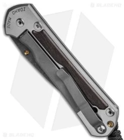 Chris Reeve Large Sebenza 31 LH Bog Oak (3.6" Damascus) -Knife Shop Chris Reeve Large Sebenza 31 Bog Oak Ladder Damascus Left Hand BHQ 98953 td side