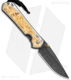 Chris Reeve Large Sebenza 31 Box Elder (3.62" Boomerang Damascus) Left-Hand