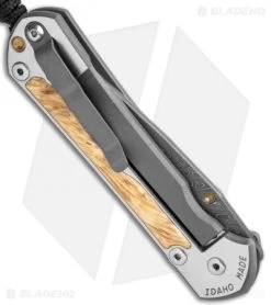 Chris Reeve Large Sebenza 31 Box Elder (3.62" Boomerang Damascus) Left-Hand -Knife Shop Chris Reeve Large Sebenza 31 LEFT HAND Box Elder Boomerang Damascus BHQ 118512 JR side