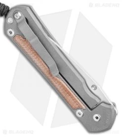 Chris Reeve Left-Hand Large Sebenza 31 Knife Natural Micarta (3.625" Stonewash) -Knife Shop Chris Reeve Large Sebenza 31 Natural Micarta Left Hand BHQ 98934 LS Side