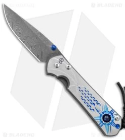 Chris Reeve Large Sebenza 31 Unique Graphic Lolite Inlay (3.6" Boomerang Damasc)