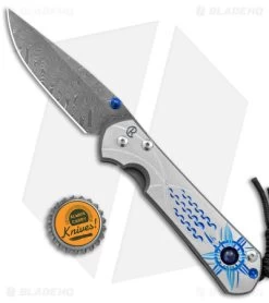 Chris Reeve Large Sebenza 31 Unique Graphic Lolite Inlay (3.6" Boomerang Damasc) -Knife Shop Chris Reeve Large Sebenza 31 Unique Graphic Lolite Boomerang Damascus BHQ 144655 jr bottlecap