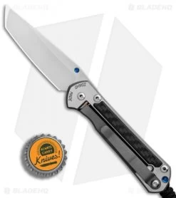 Chris Reeve Left-Hand Small Sebenza 21 Tanto Knife CF Inlays (2.94" Stonewash) -Knife Shop Chris Reeve Small Sebenza 21 Tanto Left Handed CF Inlays SW BHQ 90354 er bottlecap