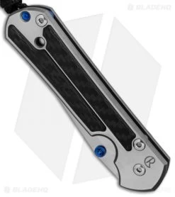 Chris Reeve Left-Hand Small Sebenza 21 Tanto Knife CF Inlays (2.94" Stonewash) -Knife Shop Chris Reeve Small Sebenza 21 Tanto Left Handed CF Inlays SW BHQ 90354 er spine