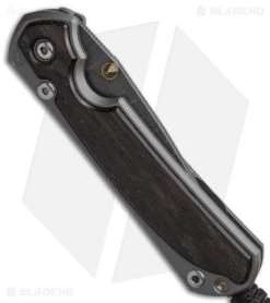 Chris Reeve Left Hand Small Sebenza 31 Bog Oak (3" Ladder Damascus) -Knife Shop Chris Reeve Small Sebenza 31 Bog Oak Ladder Damascus Left Hand BHQ 98992 td side