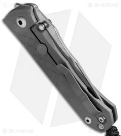 Chris Reeve Umnumzaan Tanto Frame Lock Knife Titanium (3.7" Stonewash) -Knife Shop Chris Reeve Umnumzaan Tant0 Ti SW BHQ 49994 jr side