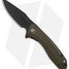 CIVIVI Baklash Flipper Liner Lock Knife Green Coarse Micarta (3.5" Black SW) -Knife Shop Civivi Baklash Flipper LLK Green Coarse Micarta 3in Black SW BHQ 151784 td
