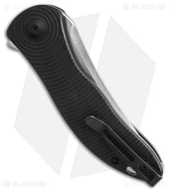 CIVIVI Synergy3 Tanto Liner Lock Knife Black G-10 (3.3" Stonewashed) -Knife Shop Civivi Synergy3 Tanto LL Knife Black G10 Stonewashed BHQ 126308 td side
