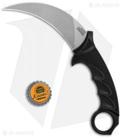 Cold Steel Karambit Steel Tiger Fixed Blade Knife (4.75" Stonewash) 49KST -Knife Shop Cold Steel Karambit Steel Tiger SW 49KST BHQ 6868 jr bottlecap