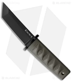 Cold Steel Kyoto II Fixed Blade Knife Tanto OD Green (3.38" Black)