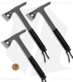 Cold Steel Throwing Axes Gray Stainless Steel W/ Black Paracord (3 Pack) -Knife Shop Cold Steel Throwing Axes 3 Pack BHQ 176989 jr bottlecap