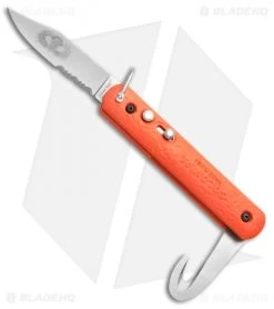 Colonial Knife Company Automatic Knife W/Bail Loop Orange (3" Satin Serr) M-724