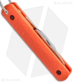 Colonial Knife Company Automatic Knife W/Bail Loop Orange (3" Satin Serr) M-724 -Knife Shop Colonial Knife Comp Bail Loop Orange M724OR PS BHQ 50267 jr side