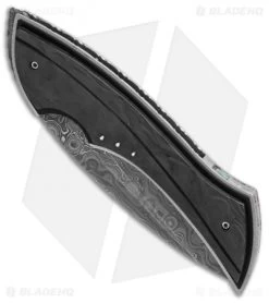 Corrie Schoeman B Ware Flipper Knife Marble Carbon Fiber (2.75" Damascus) 8 Corrie Schoeman B Ware Flipper Knife Marble Carbon Fiber (2.75" Damascus) -Knife Shop Corrie Schoeman B Ware Marble CF Damascus BHQ 86847 er spine