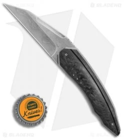 Corrie Schoeman D-Fuse Flipper Knife Marble CF Ruby/Citrine (3.25" Hamon) -Knife Shop Corrie Schoeman D Fuse Marble CF Ruby Citrine hamon BHQ 78464 er bottlecap
