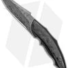 Corrie Schoeman Ilusion Flipper Knife Marble Carbon Fiber/G-10 (3.5" Damascus)